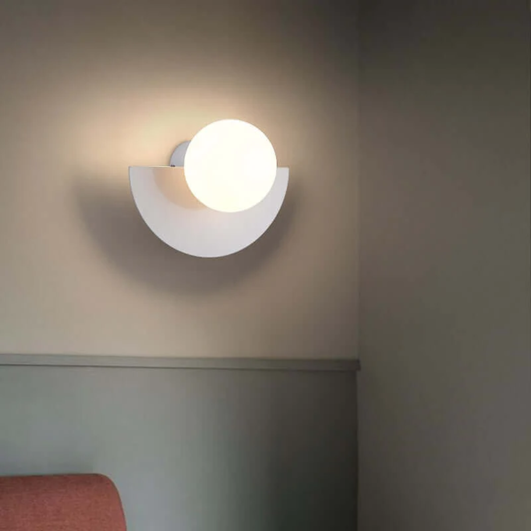 Metal Half Moon Wall Lamp