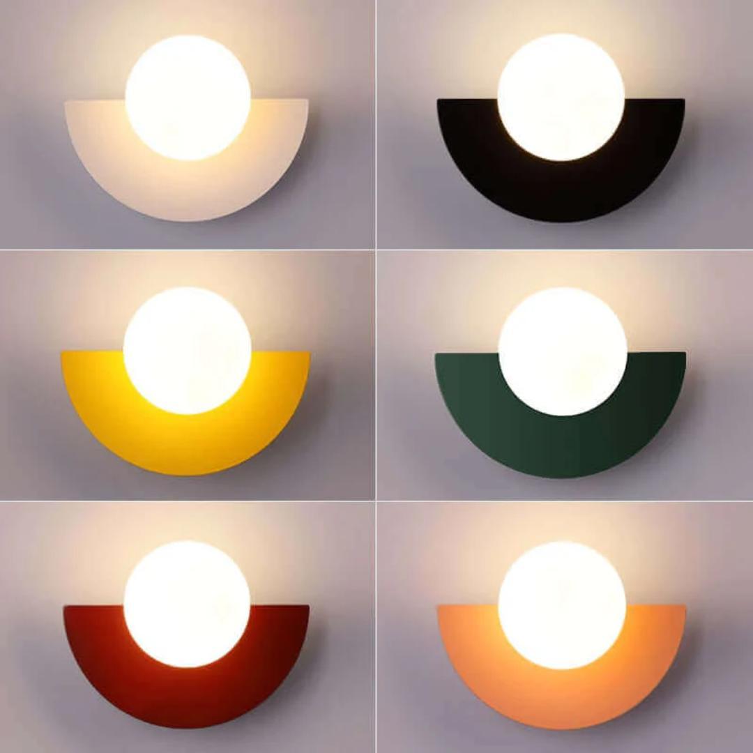 Metal Half Moon Wall Lamp