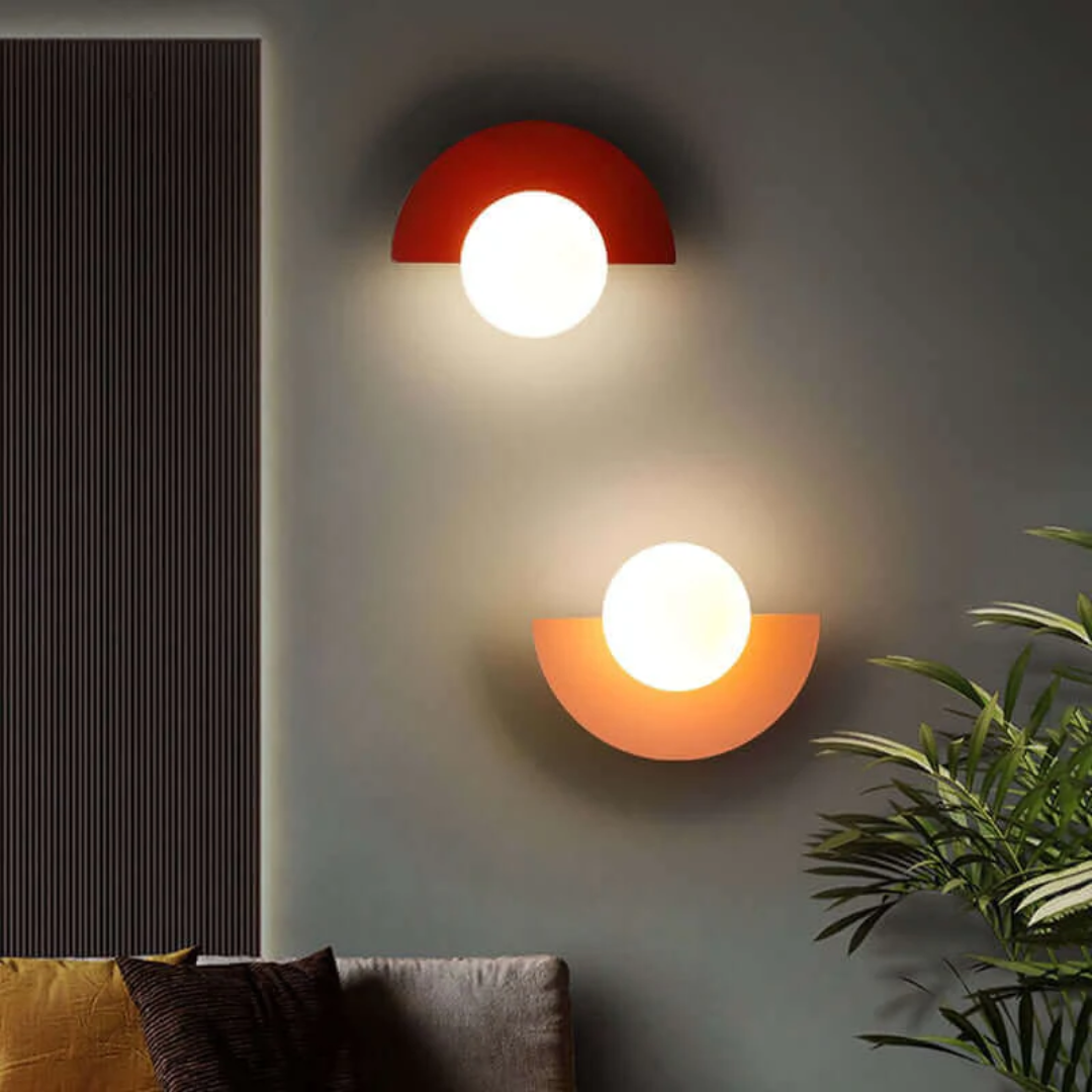 Metal Half Moon Wall Lamp