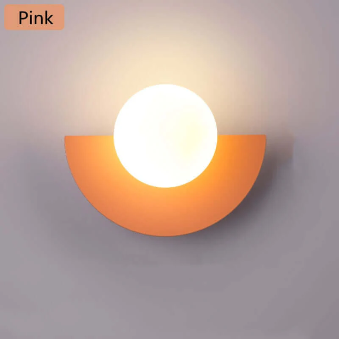 Metal Half Moon Wall Lamp