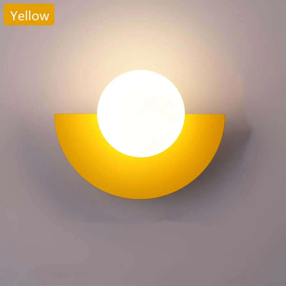 Metal Half Moon Wall Lamp