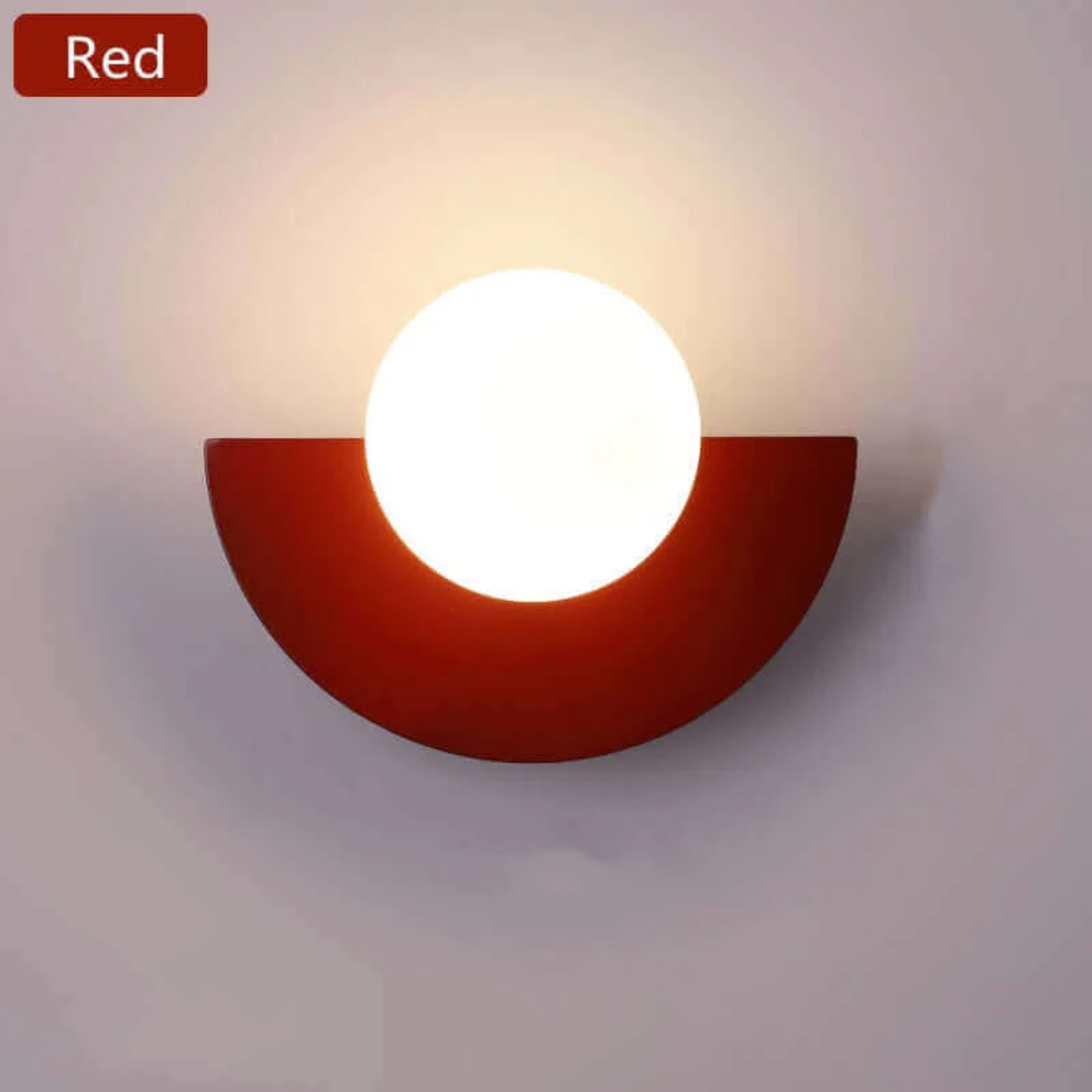 Metal Half Moon Wall Lamp
