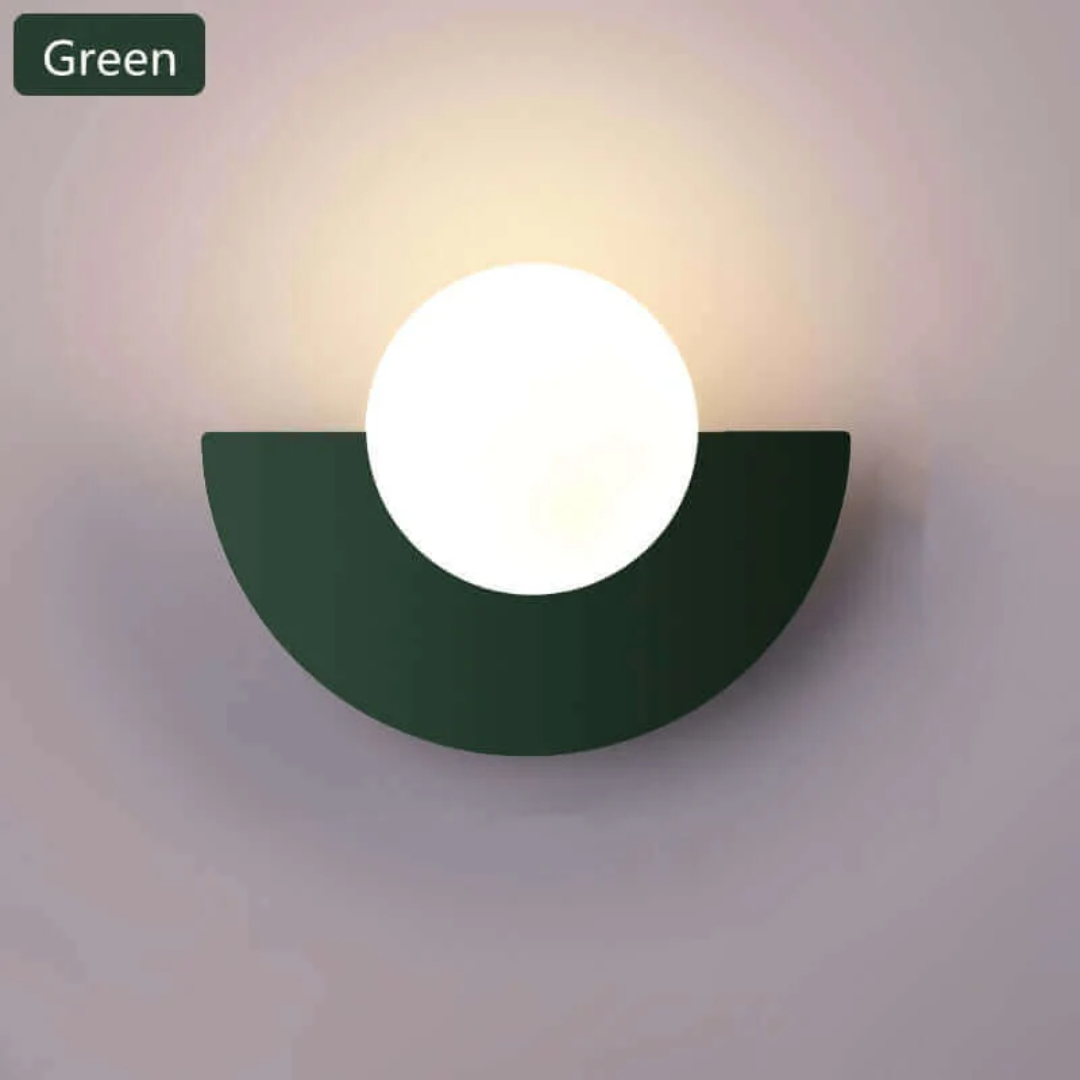 Metal Half Moon Wall Lamp