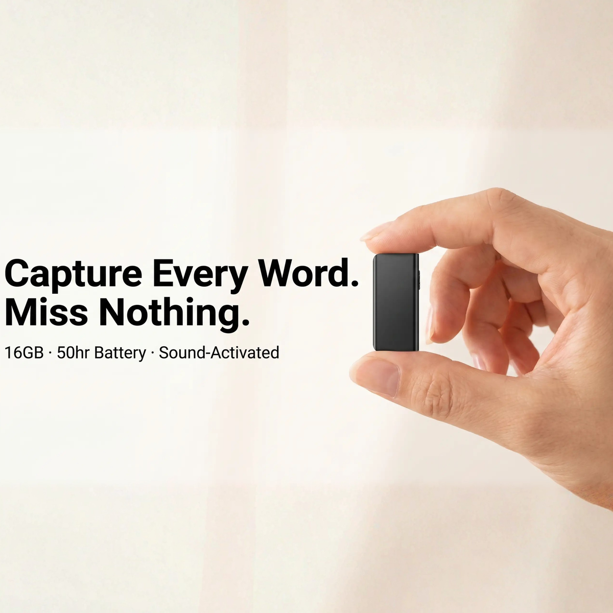 Miniature Voice Recorder – Small, Discreet Audio Capture with Stealth Recording and Voice Activation