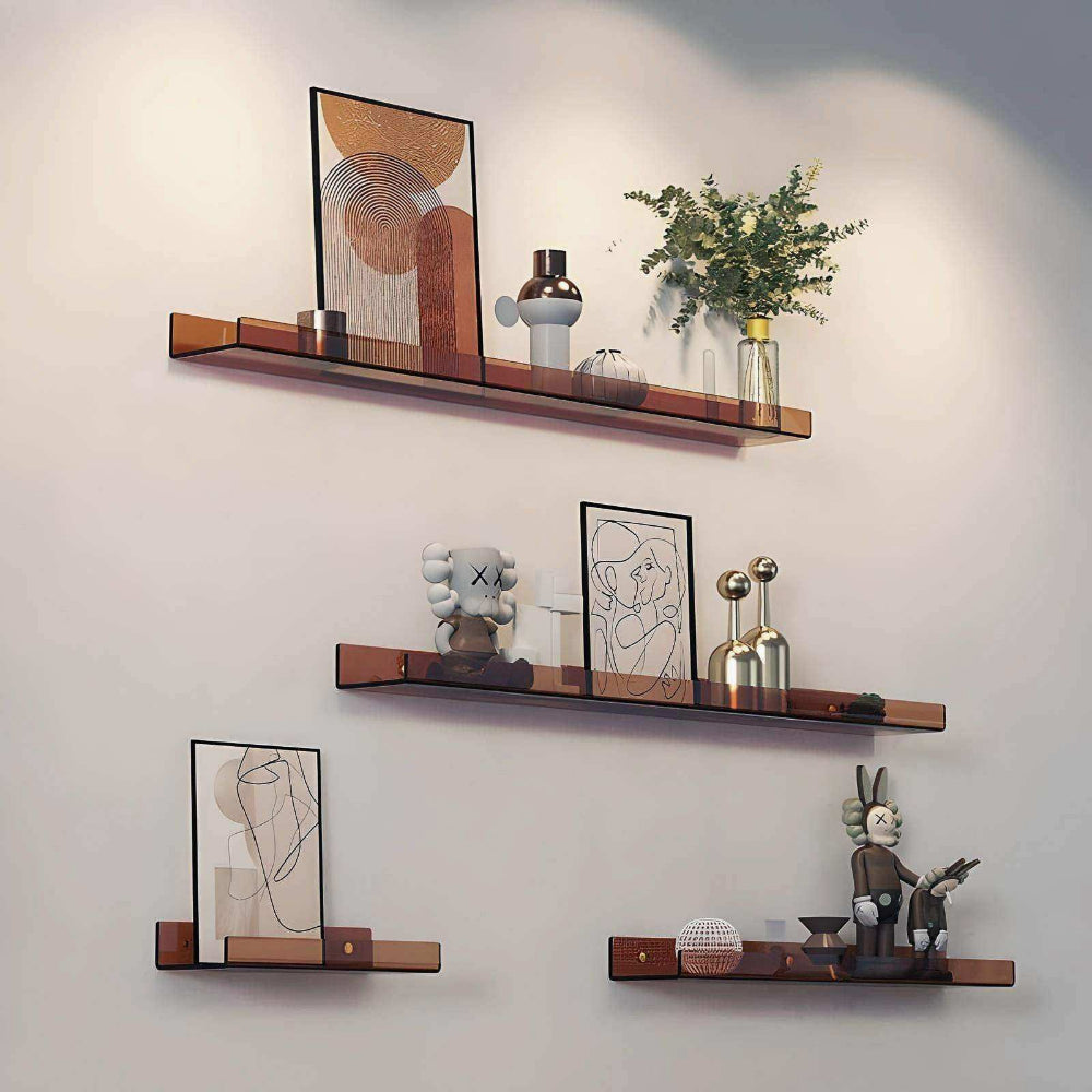 Minimalist Acrylic Floating Wall Display and Storage Shelf