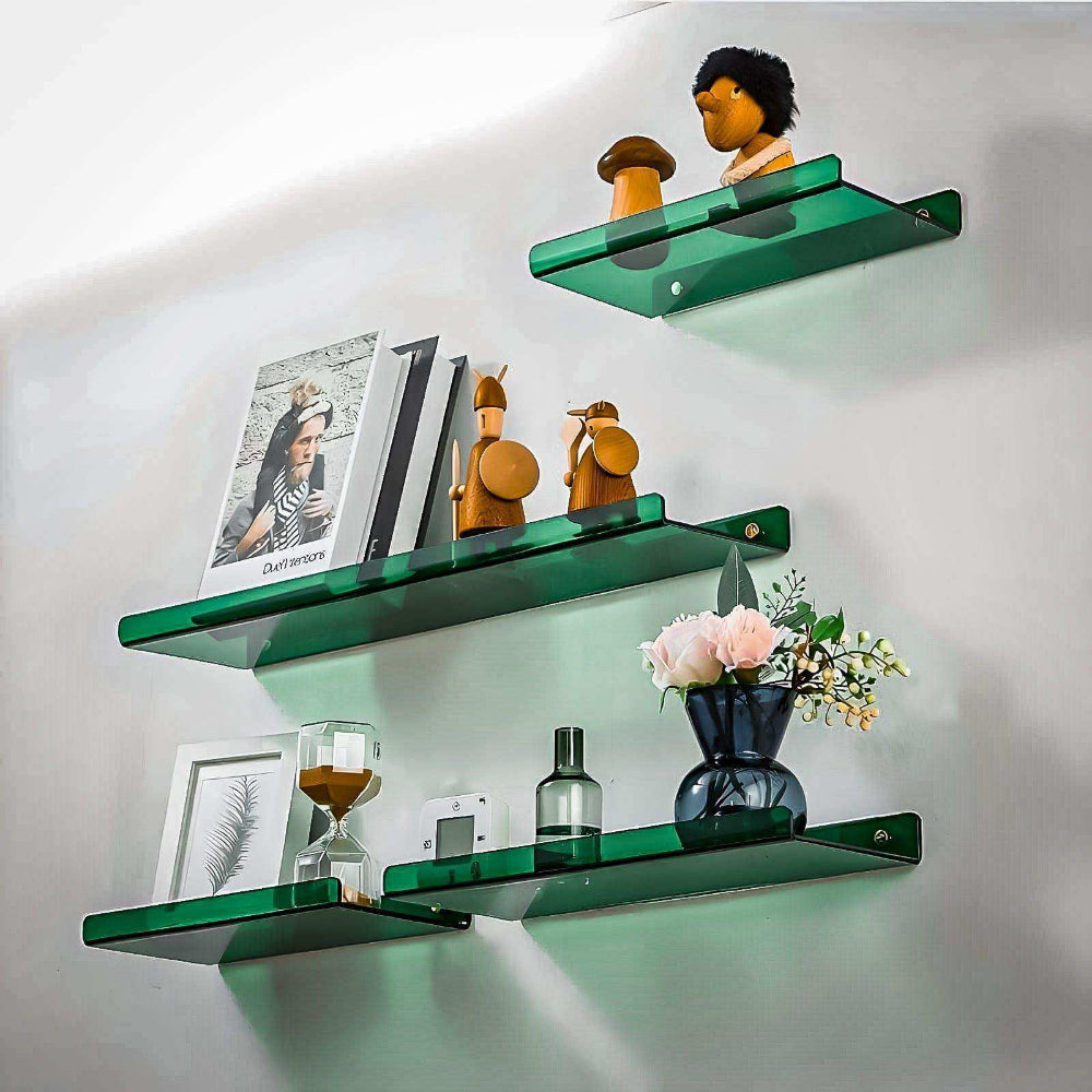 Minimalist Acrylic Floating Wall Shelf for Display and Storage