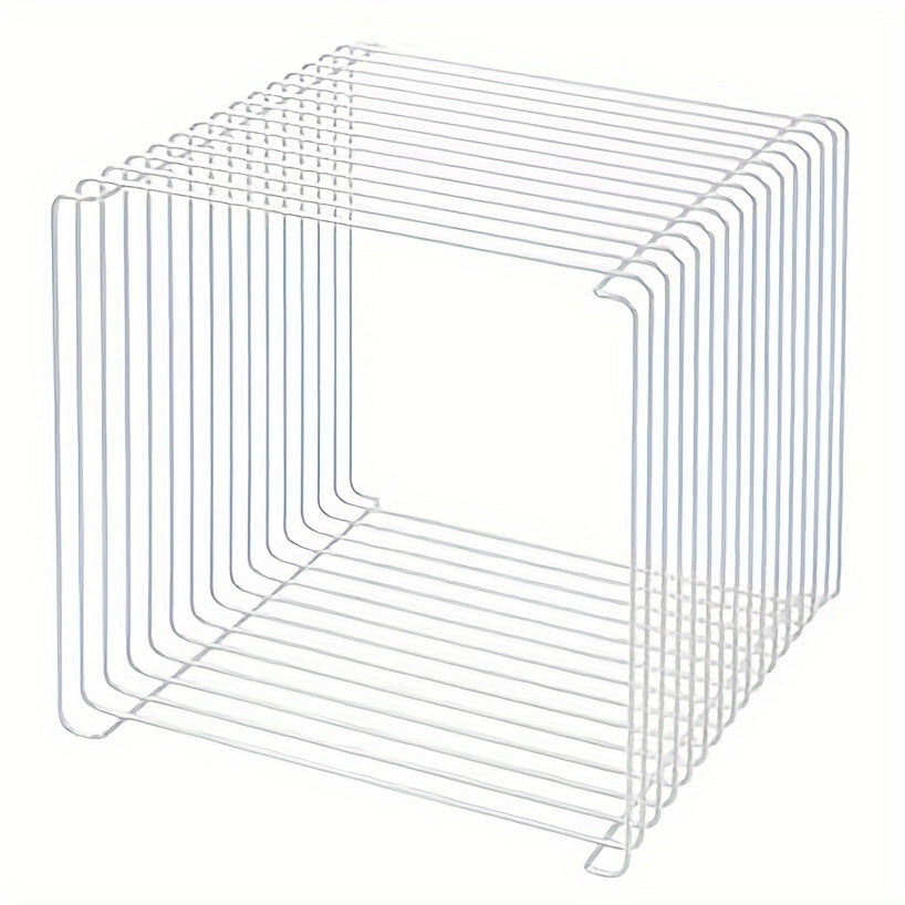Minimalist Geometric Metal Bookshelf and Side Table