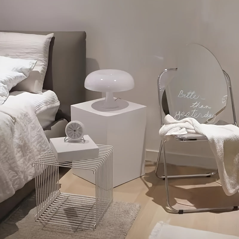 Minimalist Geometric Metal Bookshelf and Side Table