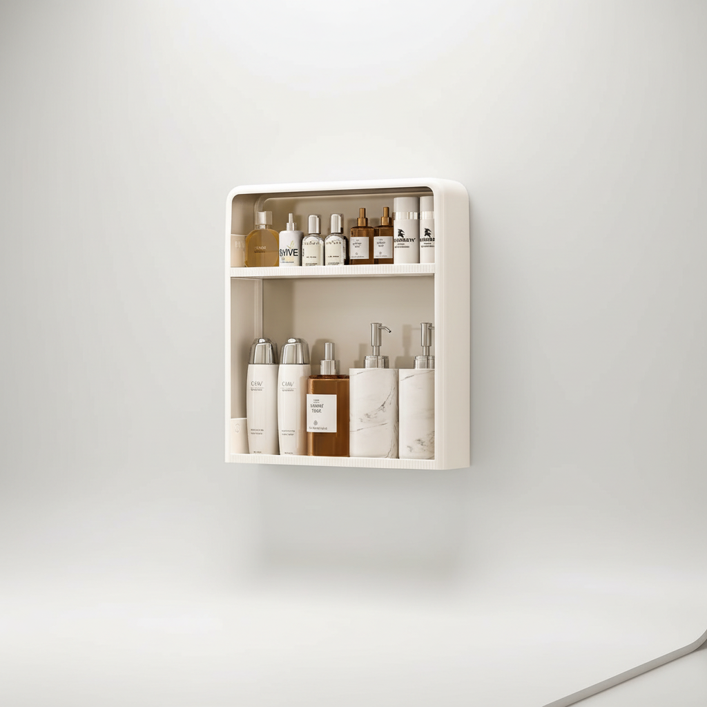 Minimalist Plastic Bathroom Shelf