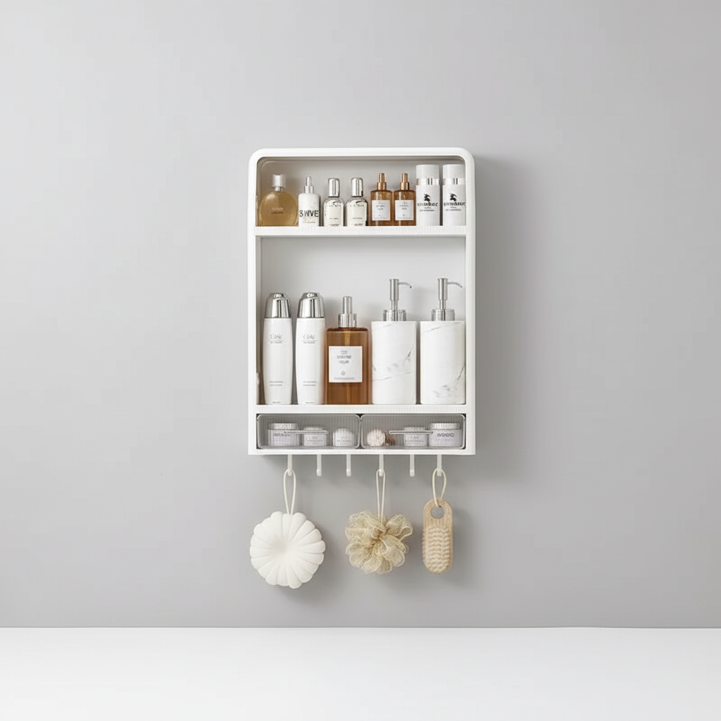 Minimalist Plastic Bathroom Shelf