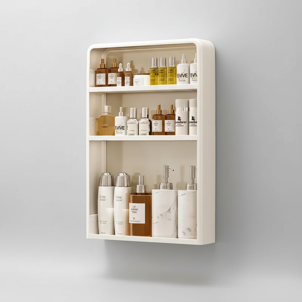 Minimalist Plastic Bathroom Shelf