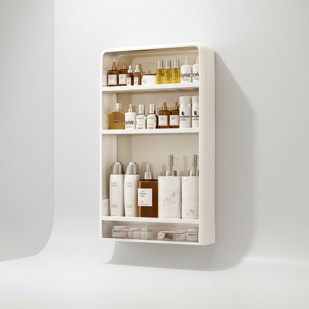 Minimalist Plastic Bathroom Shelf