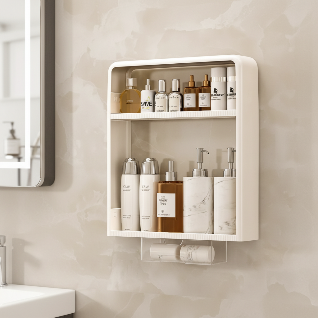 Minimalist Plastic Bathroom Shelf