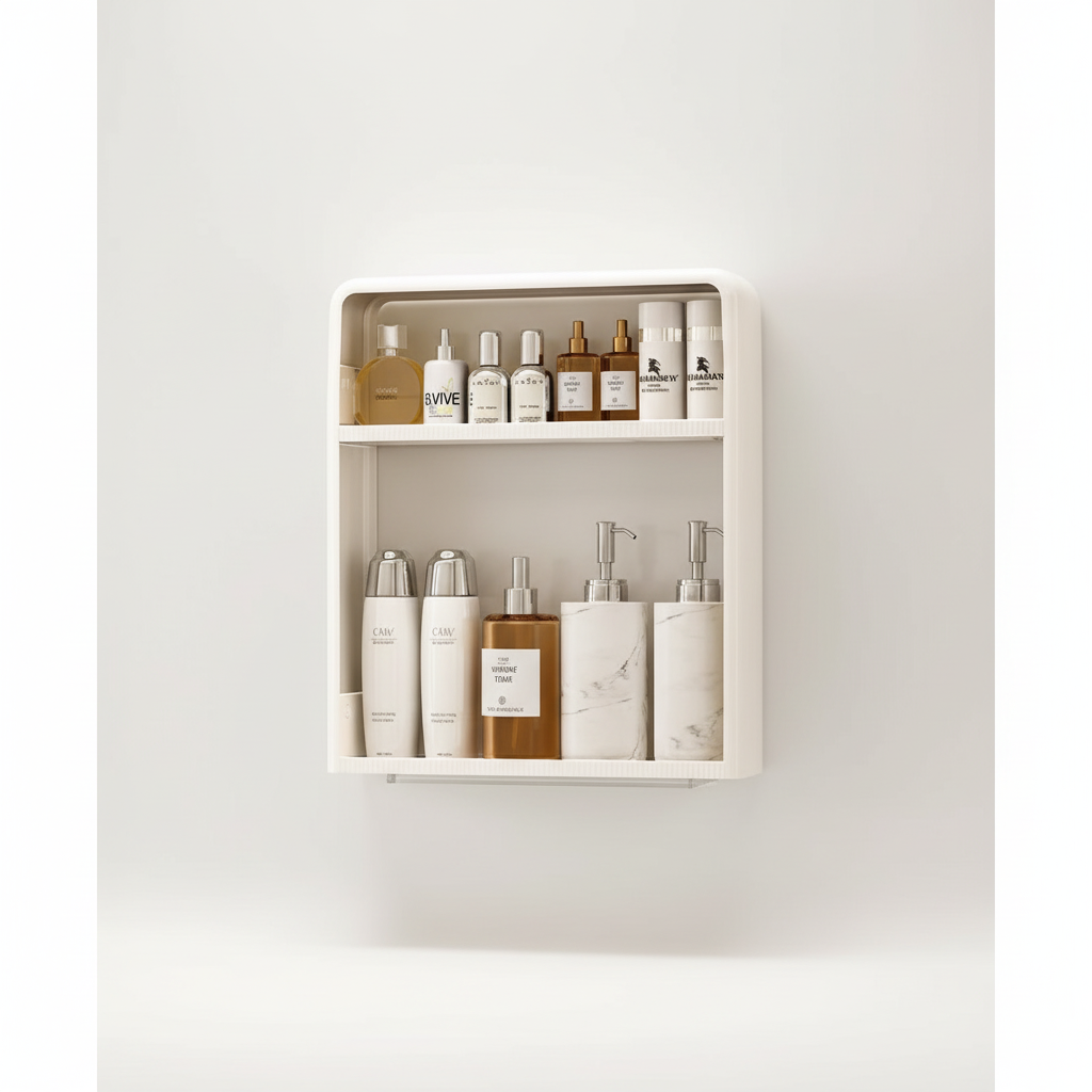 Minimalist Plastic Bathroom Shelf