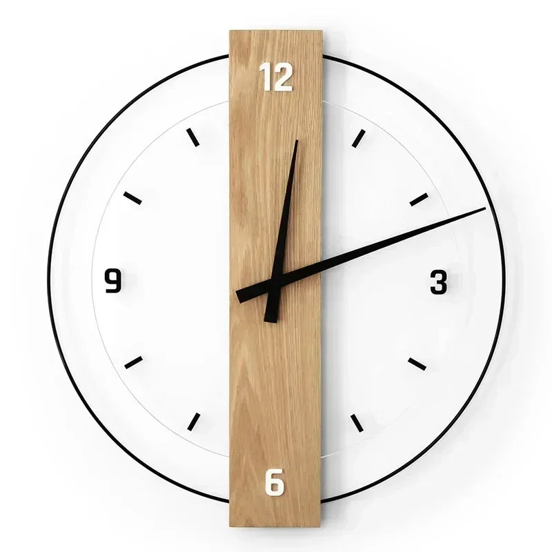 Minimalist Silent Wooden Wall Clock