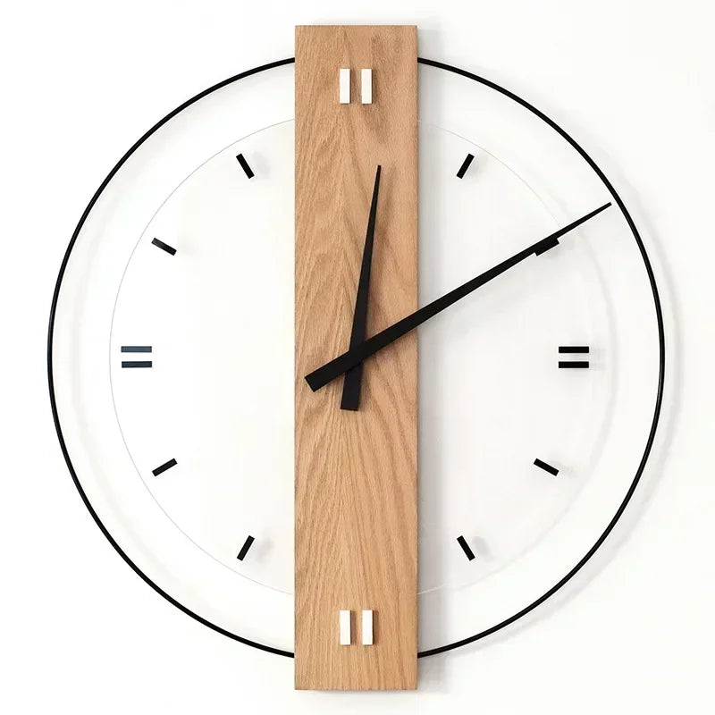 Minimalist Silent Wooden Wall Clock