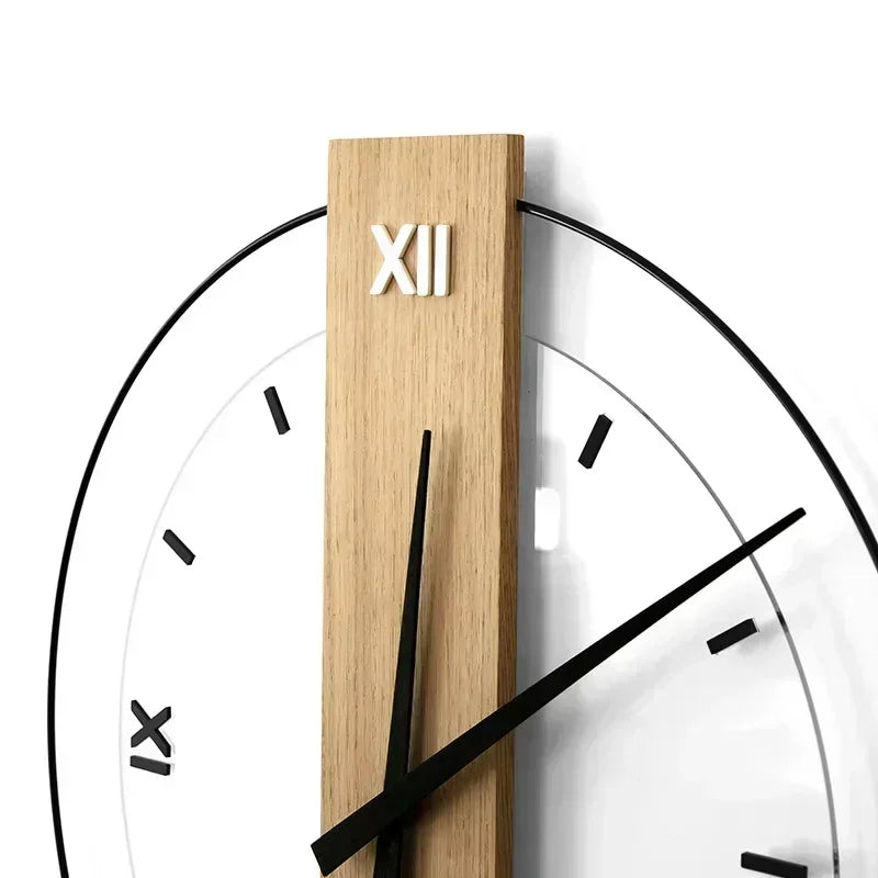 Minimalist Silent Wooden Wall Clock