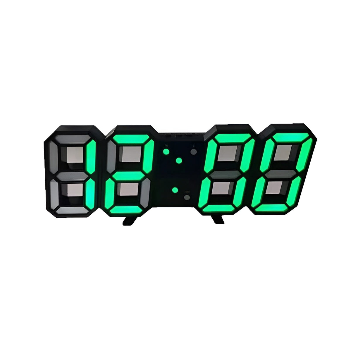 Modern 3D LED Digital Wall Clock with Temperature, Date & Alarm