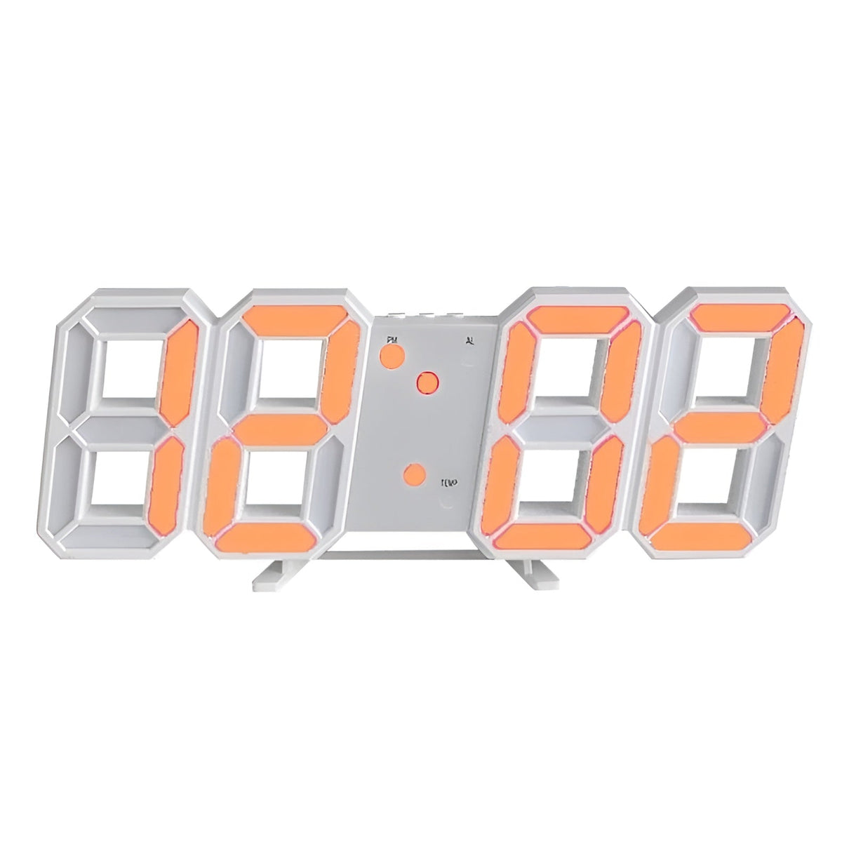 Modern 3D LED Digital Wall Clock with Temperature, Date & Alarm