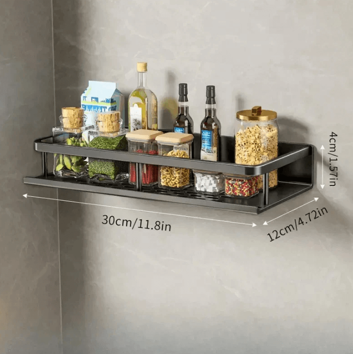Modern Black Kitchen Wall Shelf