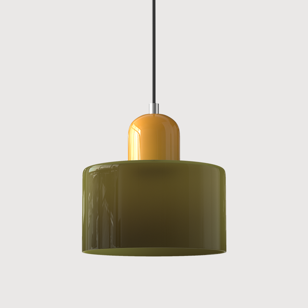 Modern Geometric Coloured Glass Pendant Light