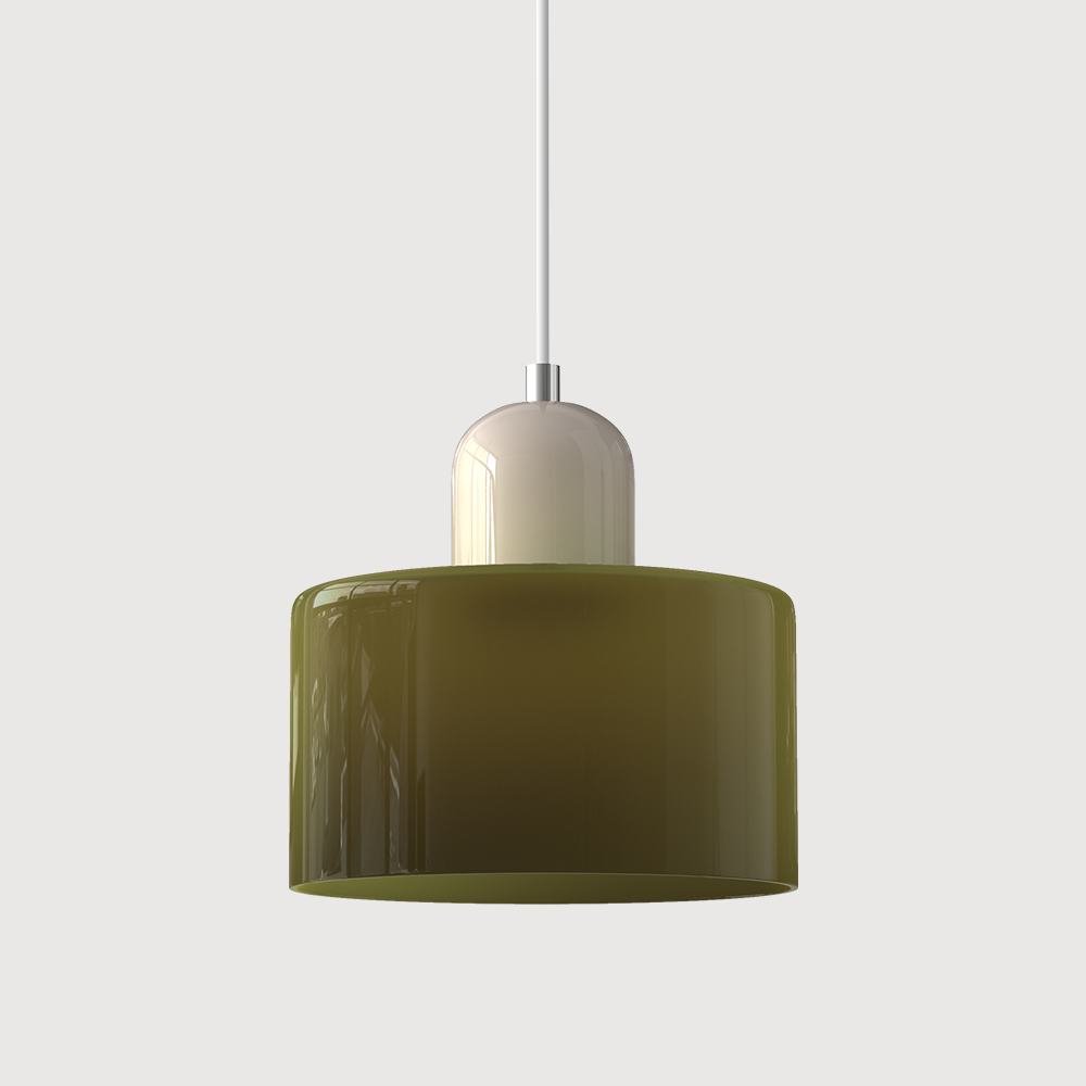 Modern Geometric Coloured Glass Pendant Light