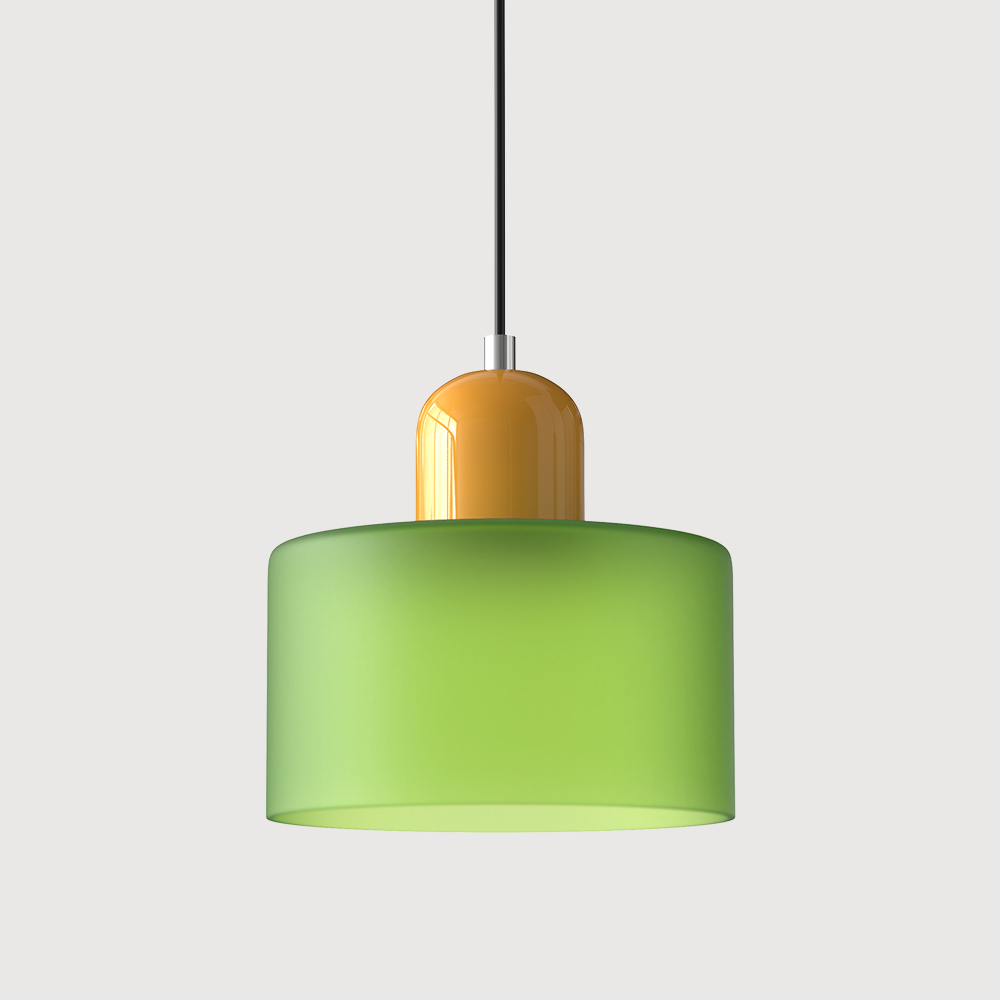 Modern Geometric Coloured Glass Pendant Light