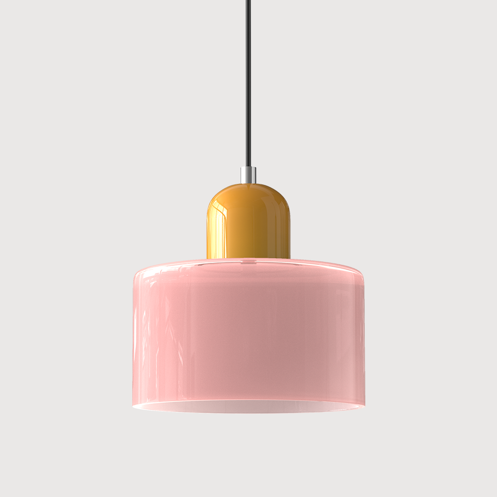 Modern Geometric Coloured Glass Pendant Light