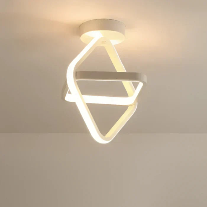 Modern LED Ceiling Light with Double Ring Design