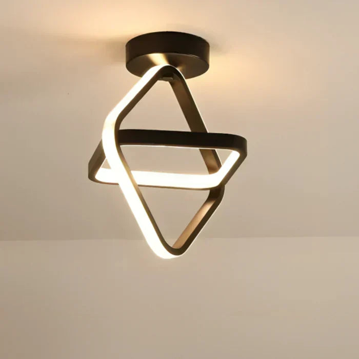 Modern LED Ceiling Light with Double Ring Design