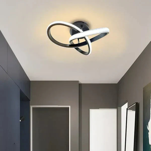 Modern LED Ceiling Light with Double Ring Design