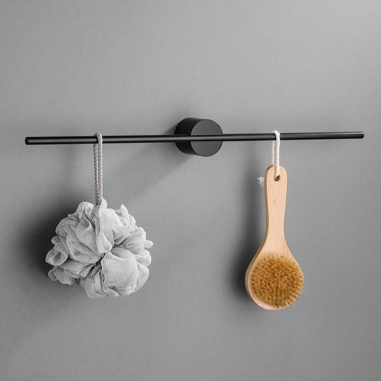 Modern Metal Bathroom Towel Rack with Adjustable Rod