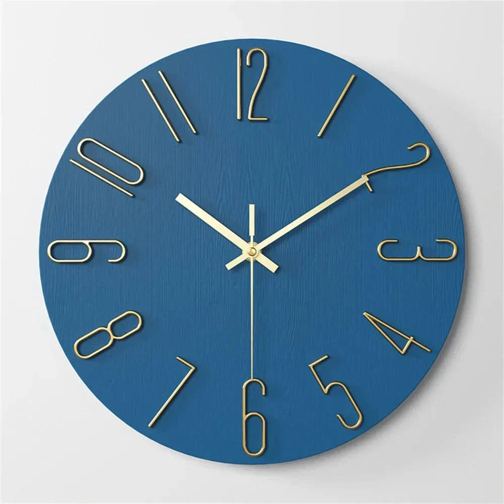 Modern Minimalist Wall Clock with Floating 3D Numerals and Silent Quartz Movement