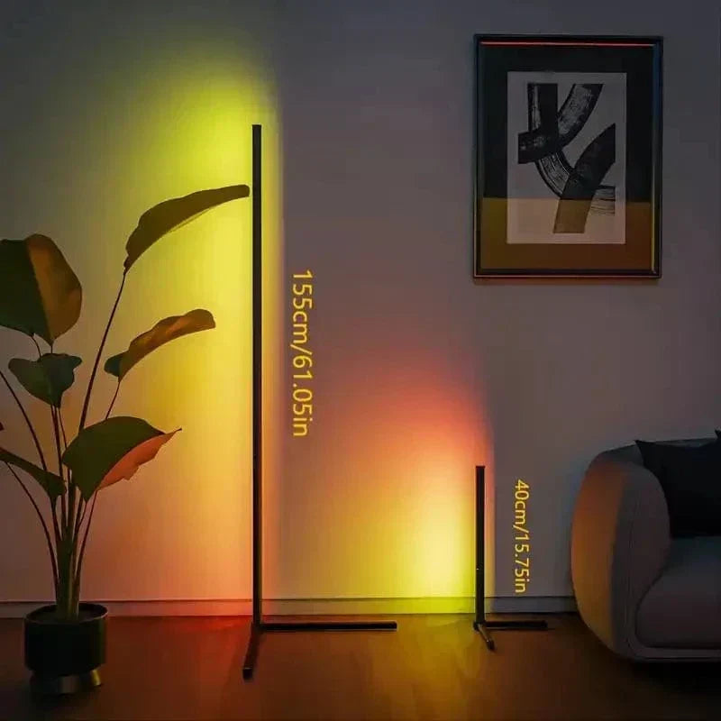 Modern RGB Corner Floor Lamp with Remote Control