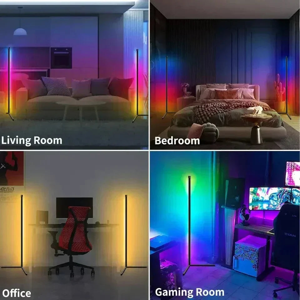 Modern RGB Corner Floor Lamp with Remote Control