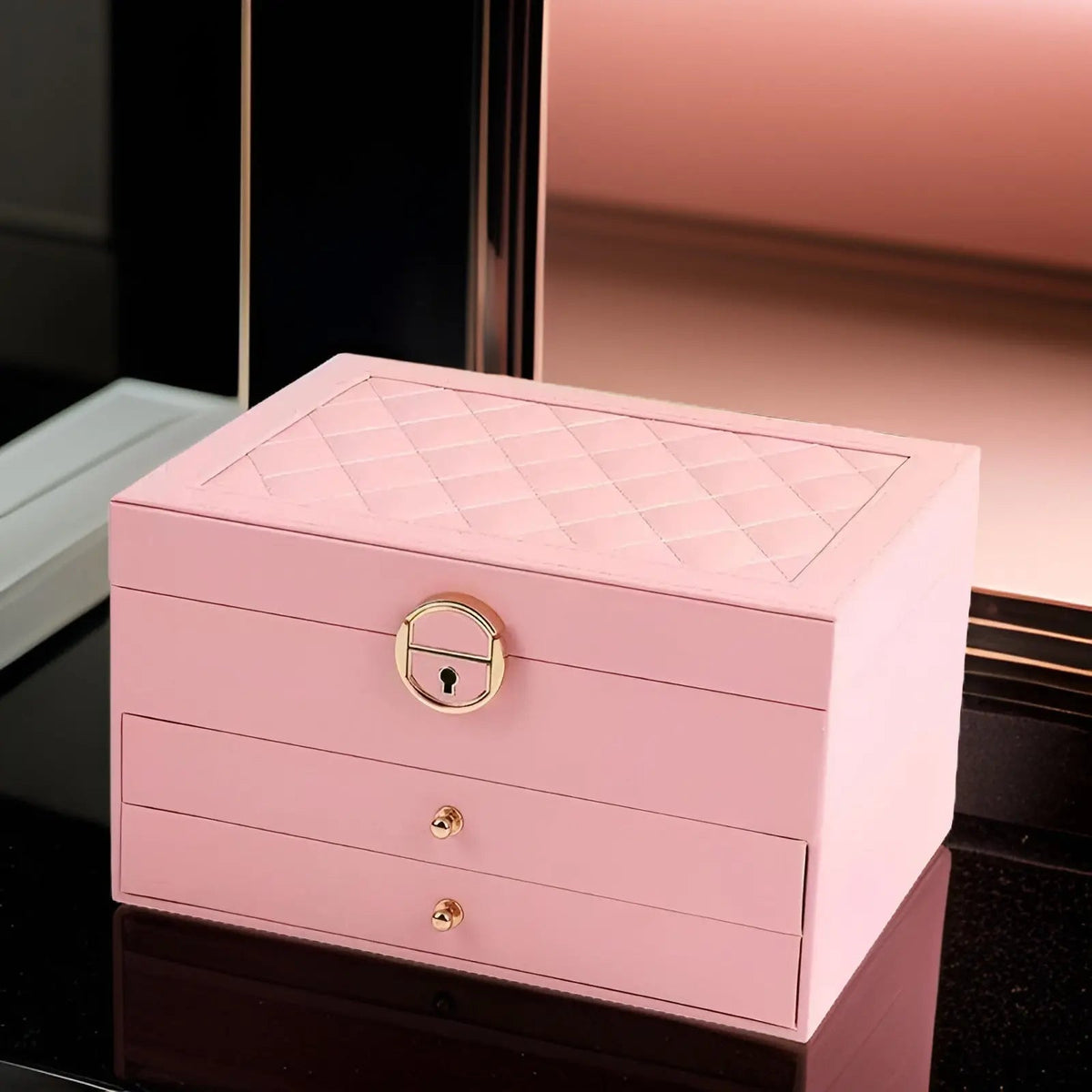 Multi-Layer PU Leather Jewellery Organiser