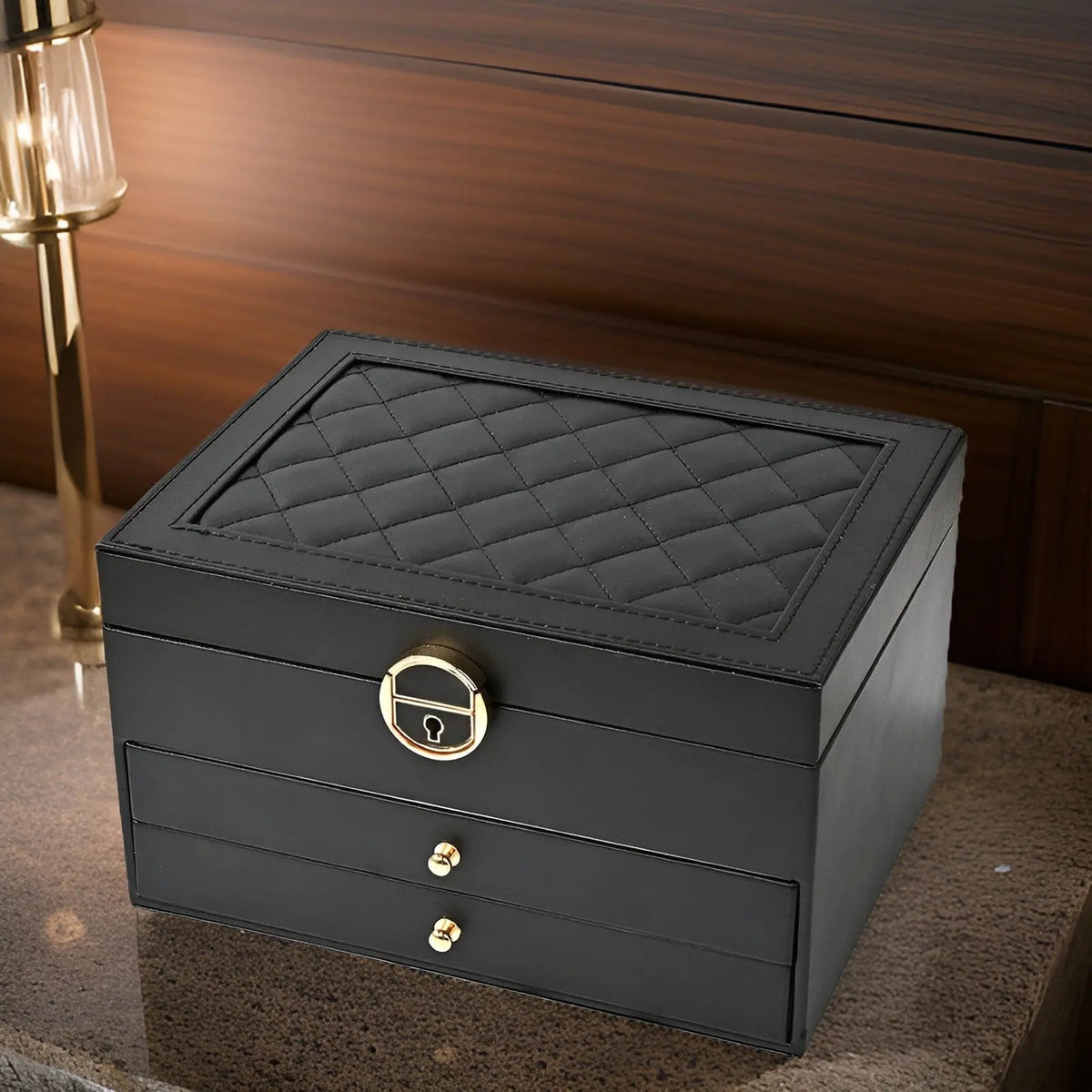 Multi-Layer PU Leather Jewellery Organiser