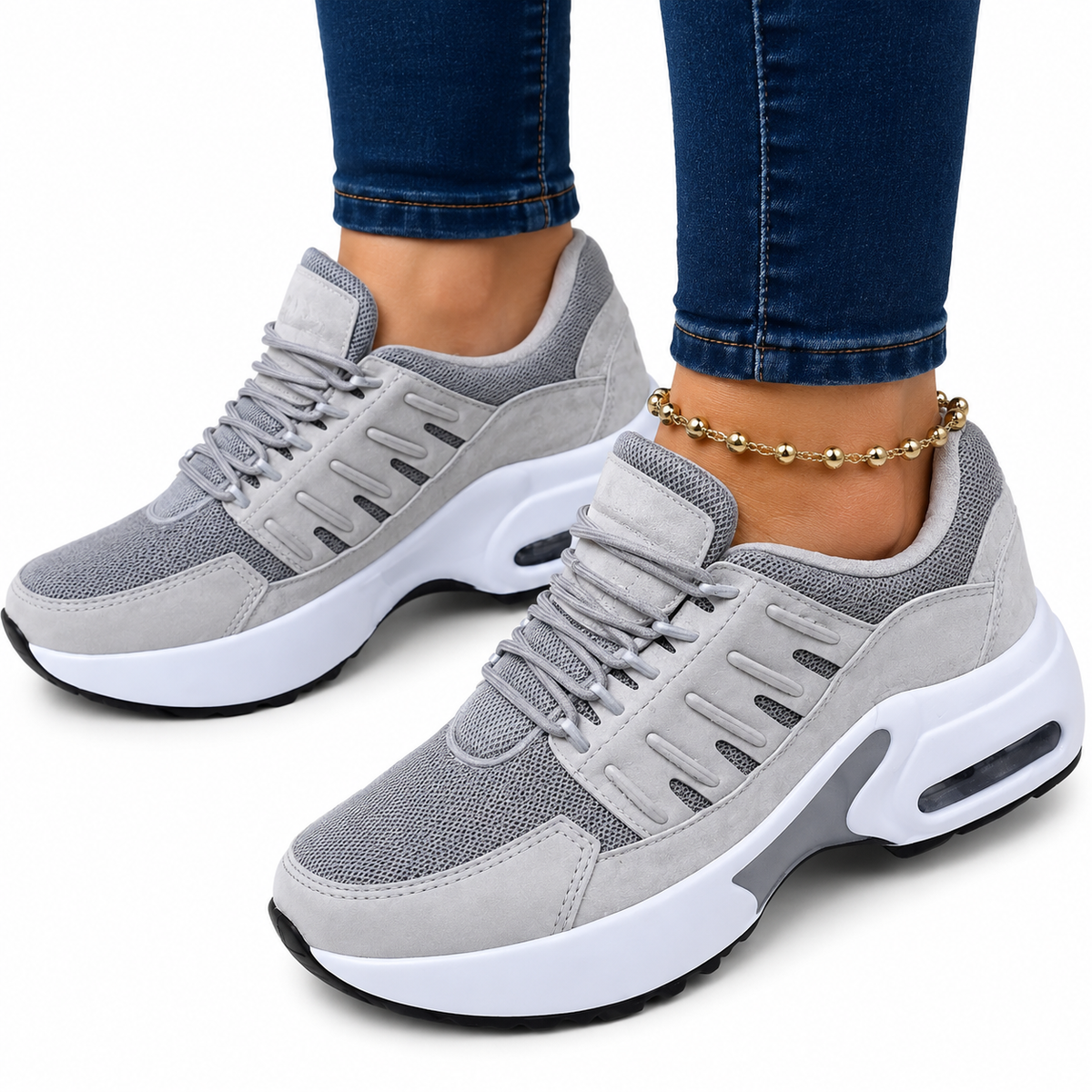 Multi-Panel Orthopedic Sneakers with Arch Support