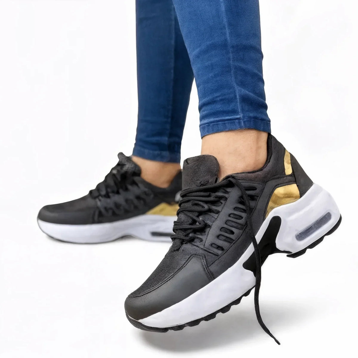 Multi-Panel Orthopedic Sneakers with Arch Support