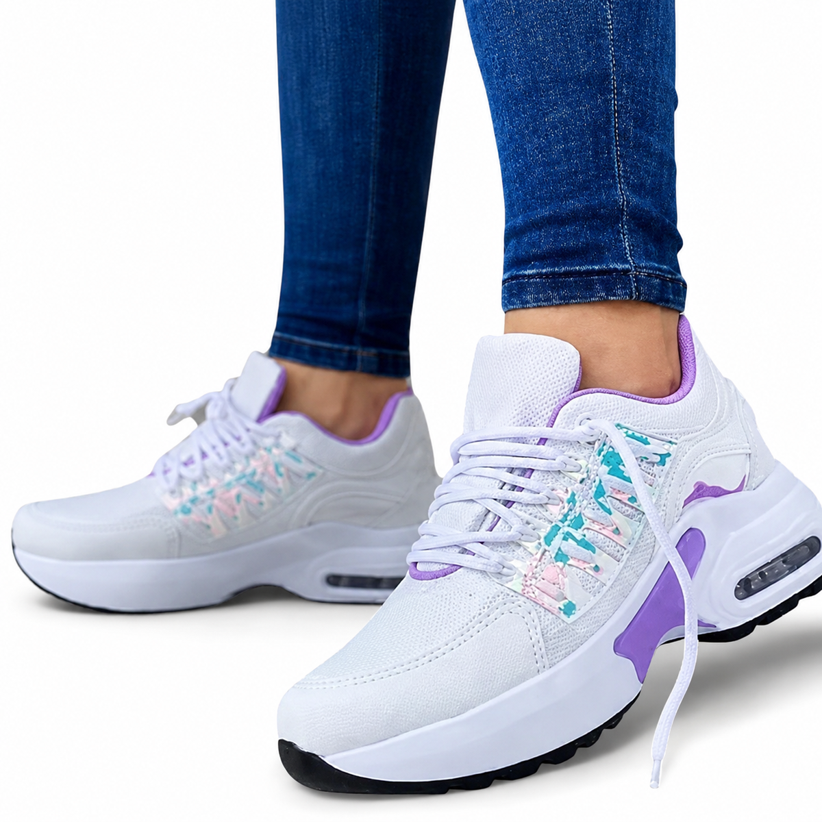 Multi-Panel Orthopedic Sneakers with Arch Support