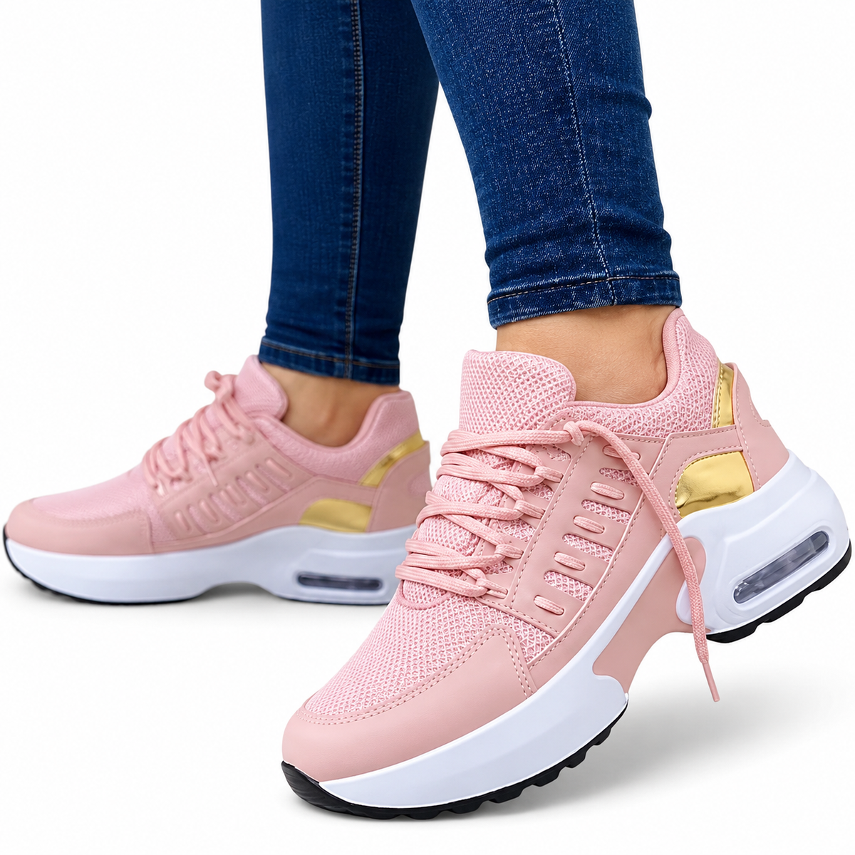 Multi-Panel Orthopedic Sneakers with Arch Support