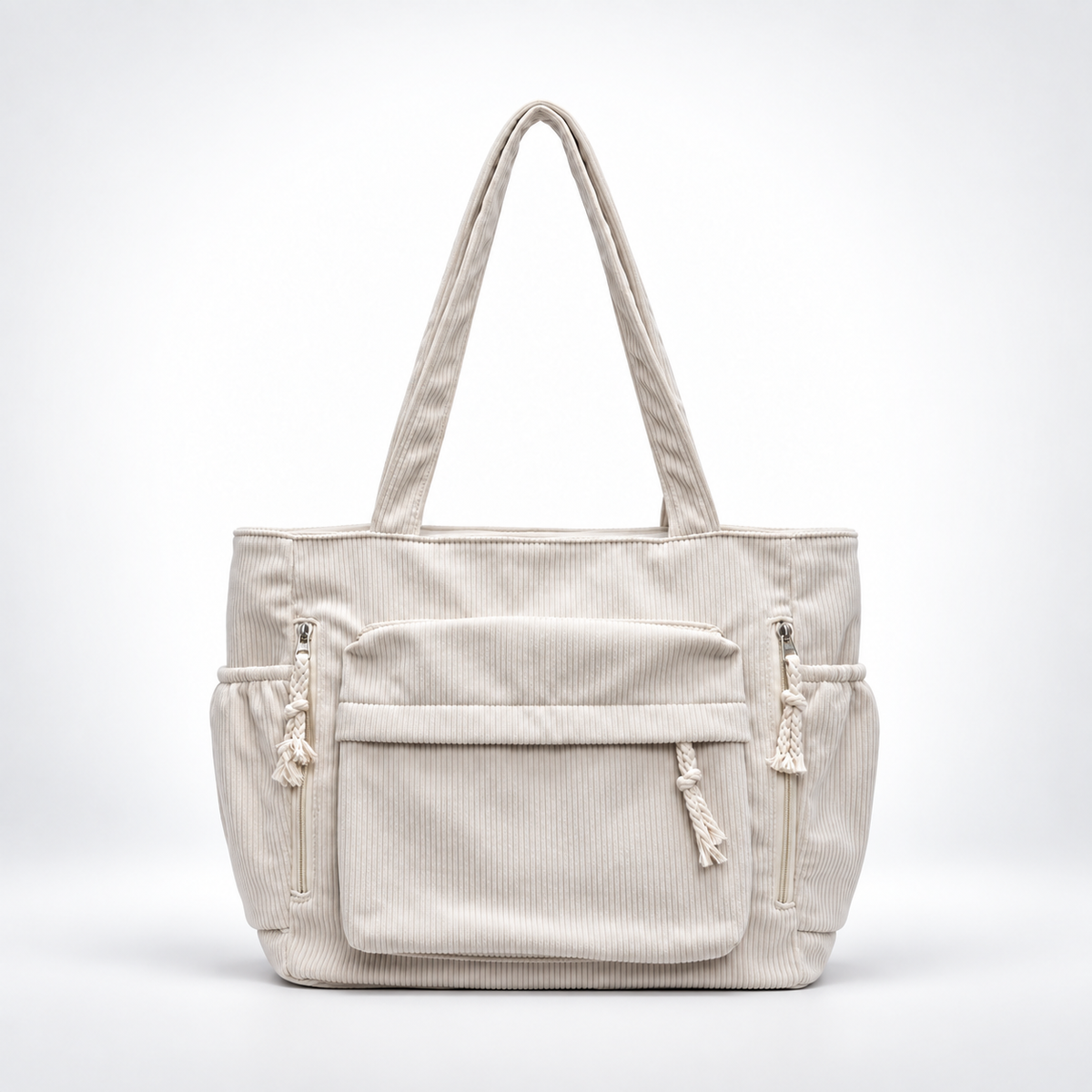 Multi-Pocket Shoulder Tote Bag