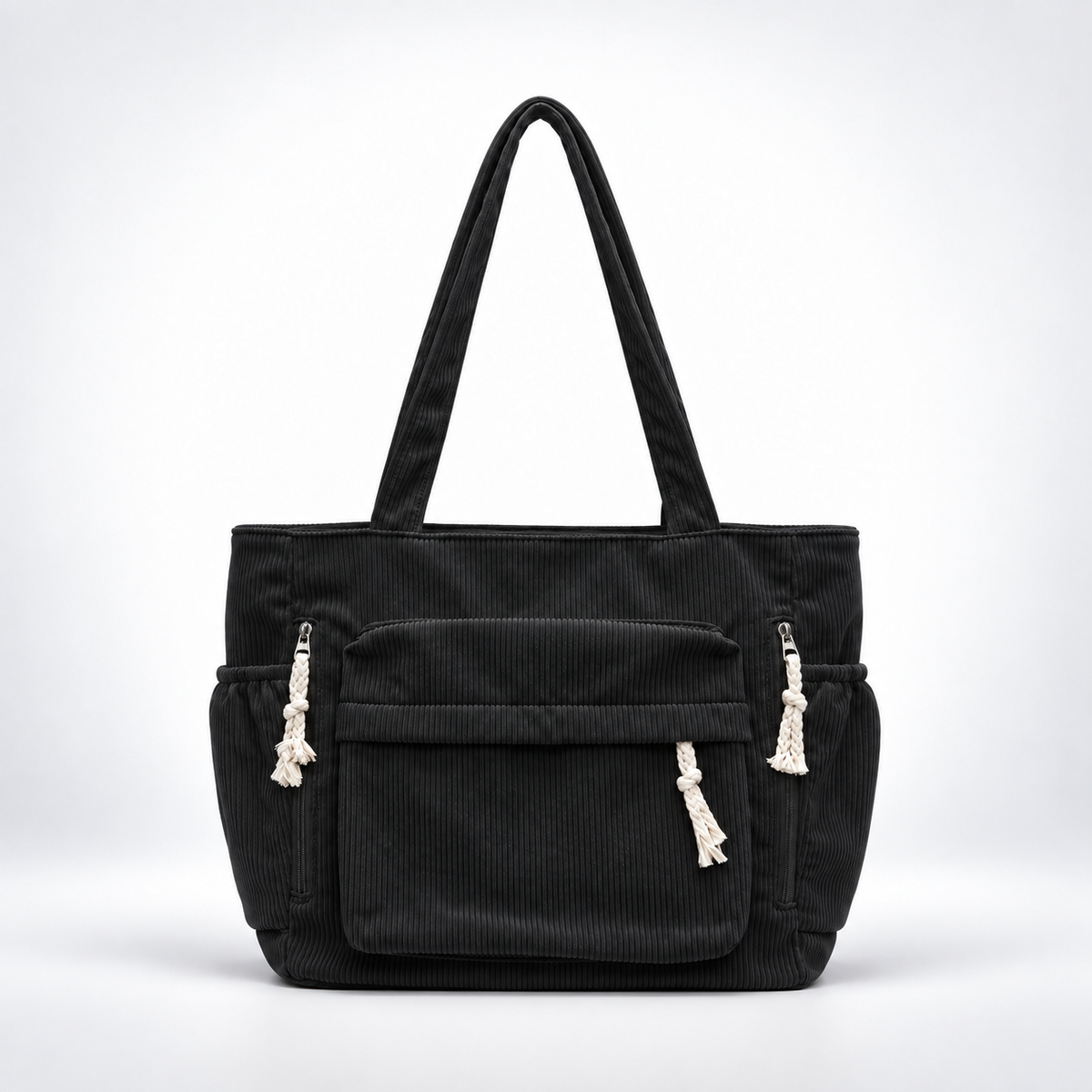 Multi-Pocket Shoulder Tote Bag