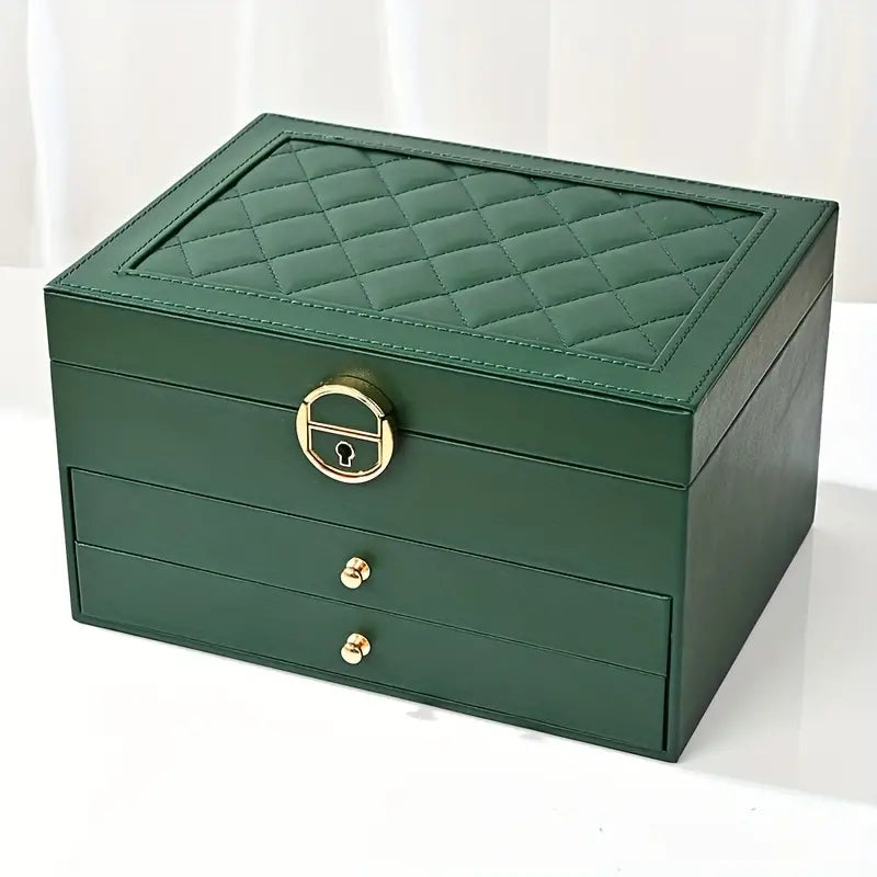 Multi-Tier Leather Jewelry Box | Organized and Stylish Storage