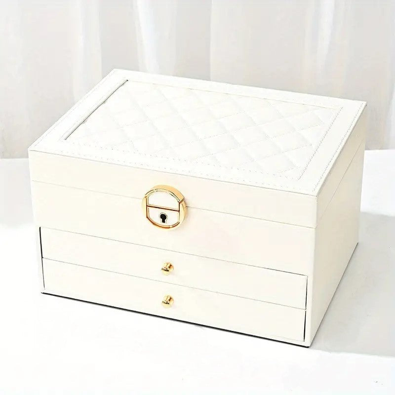 Multi-Tier Leather Jewelry Box | Organized and Stylish Storage