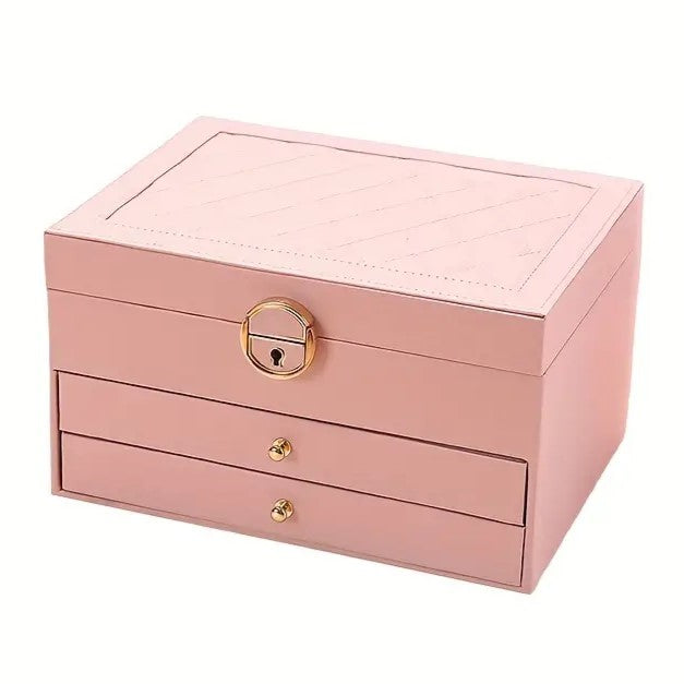 Multi-Tier Leather Jewelry Box | Organized and Stylish Storage