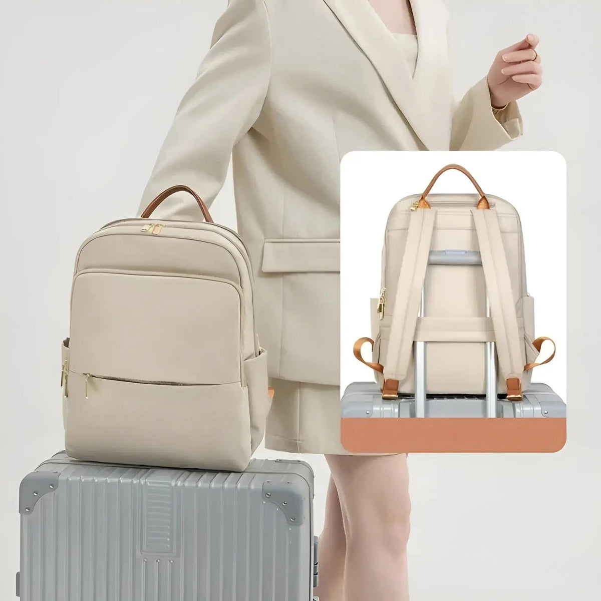 Multifunctional Women's Waterproof Laptop Backpack