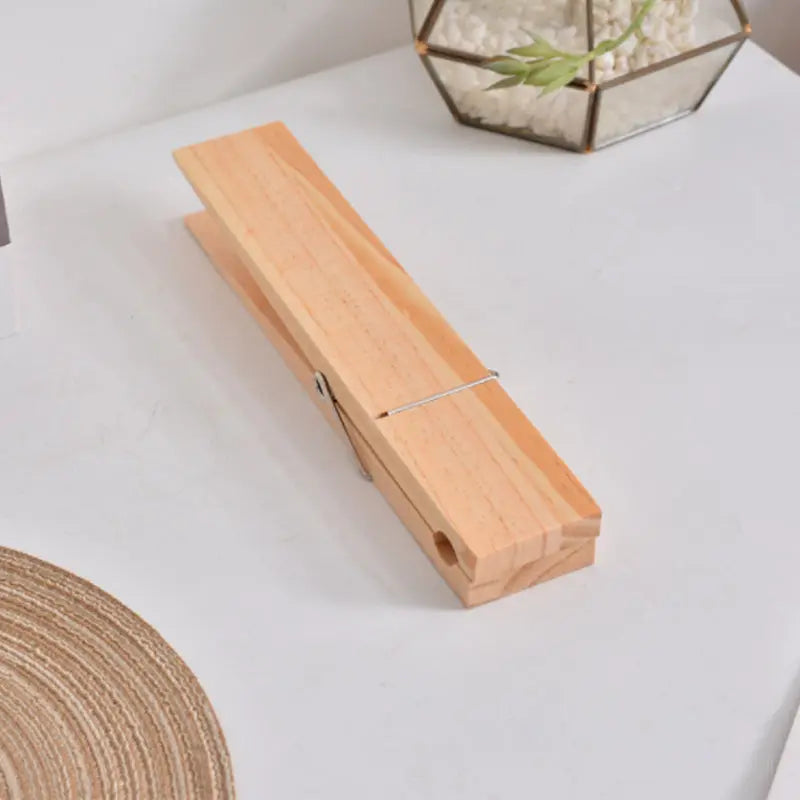 Natural Wooden Clothespin Bathroom Wall Hook for Towels and Clothes