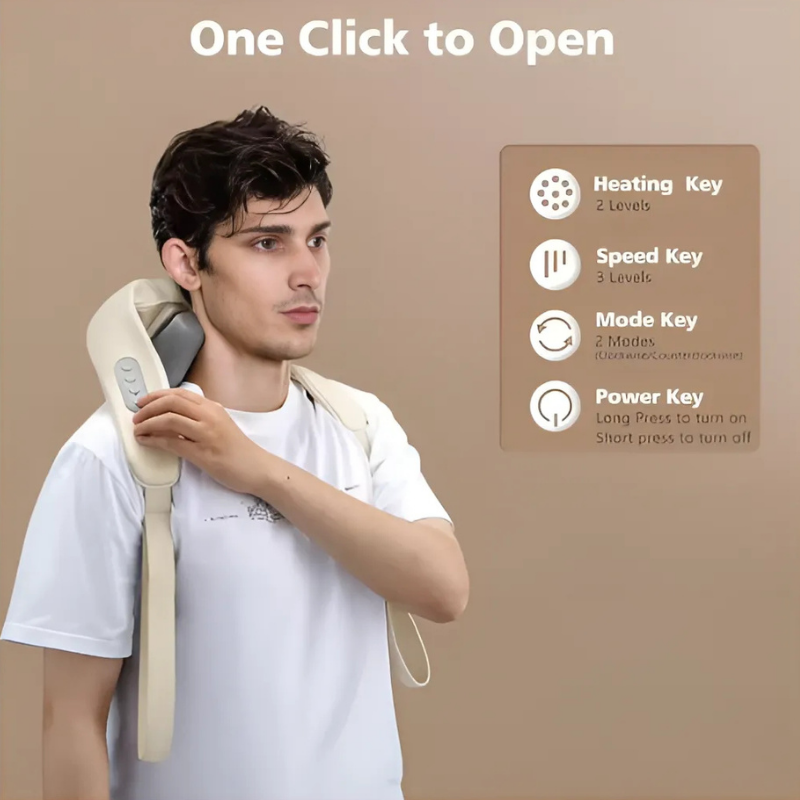 Neck and Shoulder Massager with Soothing Heat