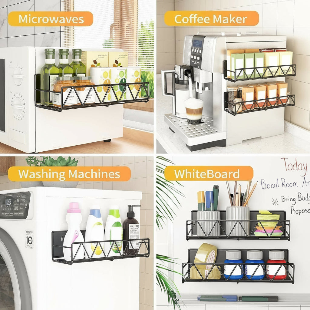 No-Drill Magnetic Spice Rack Set